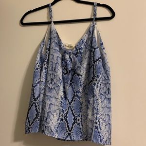 Snakeskin print spaghetti strap top